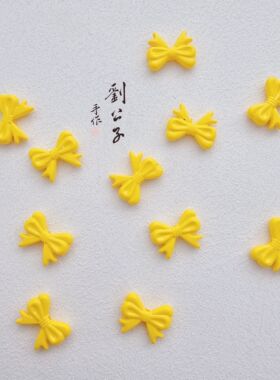 高饱和亚克力烤漆实色通孔蝴蝶结diy手机链包挂钥匙扣饰品配件