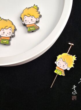 小王子系列双面滴油合金刘公子手作diy耳饰钥匙扣手机链饰品配件