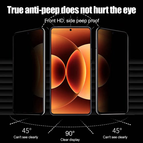 Anti-Spy Tempered Glass Privacy Screen Protector case适用iphone 11 12 13 14 15 16 plus 17 pro max XR - 图2