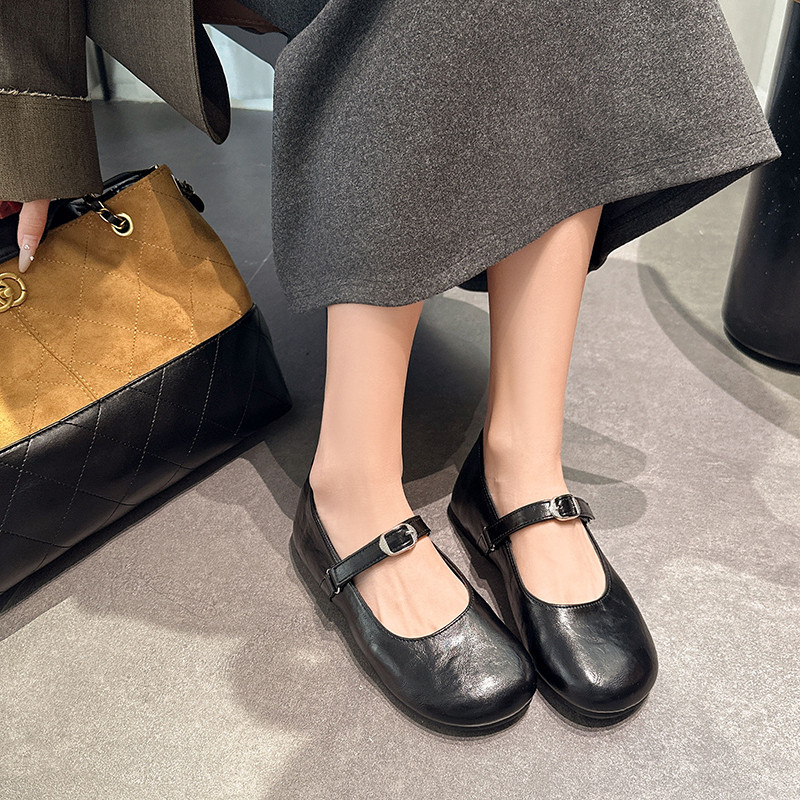 法式复古风一字扣玛丽珍鞋女2026春季新款时尚圆头平底百搭单鞋,淘宝优惠券,粉丝福利购,淘宝优惠卷