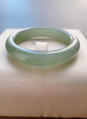 47圈口-晴水色-贵妃镯-青海料-天然和田玉手镯-梧桐家