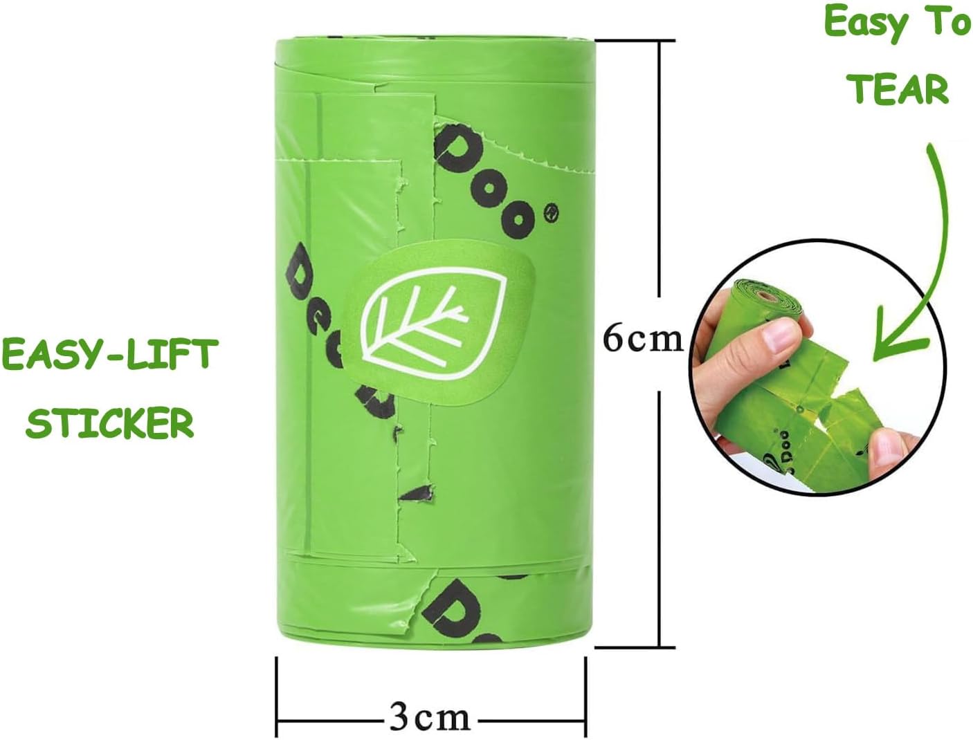 Deo Doo狗狗拾便袋宠物捡便袋狗屎袋猫狗垃圾袋拾便器绿色加厚 - 图1