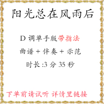 Sunlight is always in wind and rain D Melody Spectral Accompaniment Demonstration Belt Finger Method With No Rocking Finger Shake Sound Pop