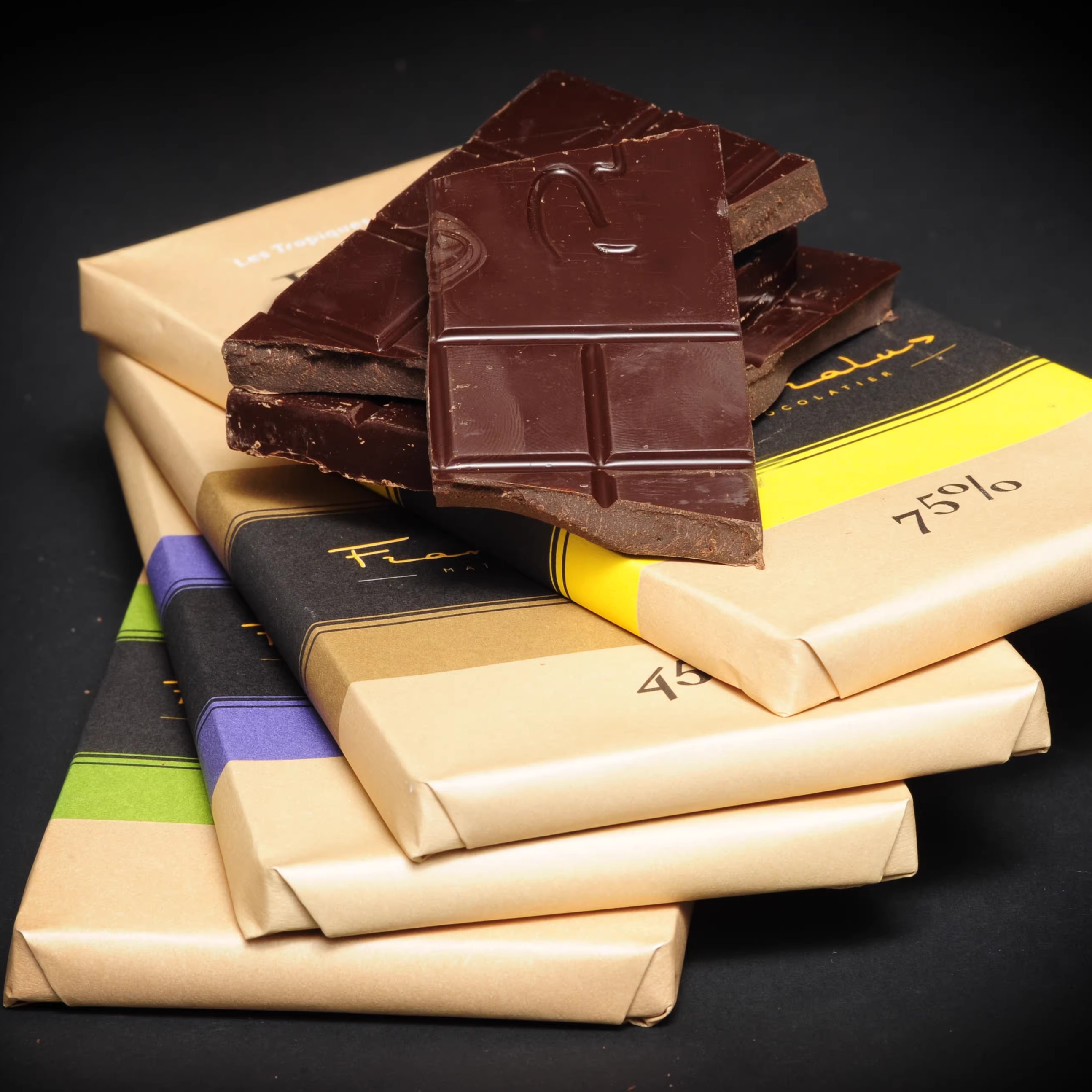 法国进口 Pralus普阿鲁斯45%75%100%黑巧克力排块 Crillo克里奥罗 - 图1