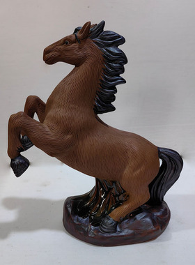 石湾公仔马年十二生肖马上发财马到成功福禄寿财运滚滚家居摆件