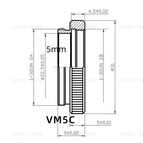 5mm镜头转接圈1mm/2mm/10-50mm/100mm亚光C-CS相机微距环延长管20 - 图1