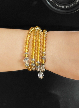 运来 客订私享 手链 黄水晶 多层 项链招财转运