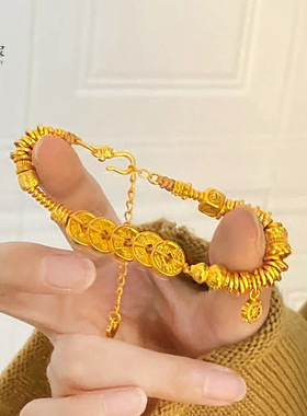 古法沙金手工錾刻八宝吉言