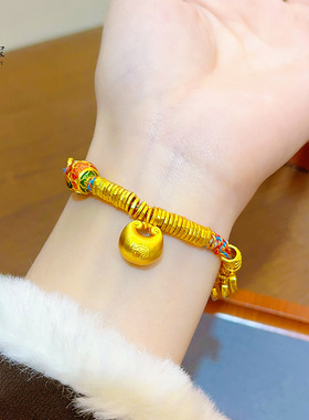 沙金999烧蓝九色鹿盘缠钱