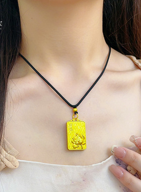 金店同款沙999荷花莲平安