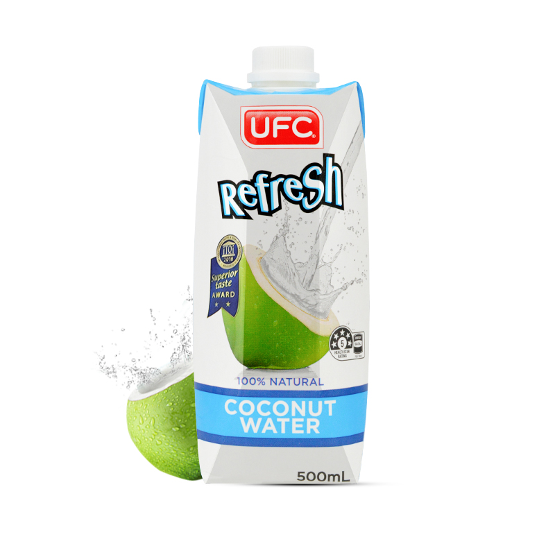 泰国原装进口UFC牌100%纯椰子水原味500ml*12瓶装/整箱西瓜青柠味-图3