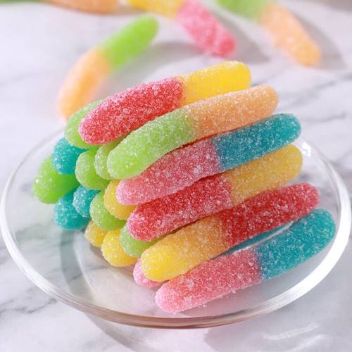 宝奴咪橡皮糖酸砂彩虫草莓可乐瓶软糖小熊儿童网红果味Q弹糖150g - 图0