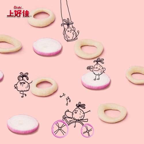 上好佳零食鲜虾片虾条薯片大礼包批发儿童洋葱圈解馋小吃休闲食品 - 图2