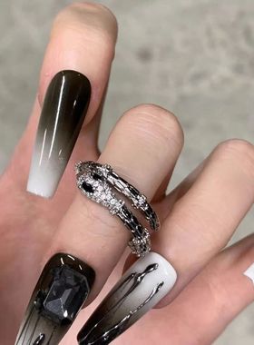 新款灵蛇形戒指锆石时尚女