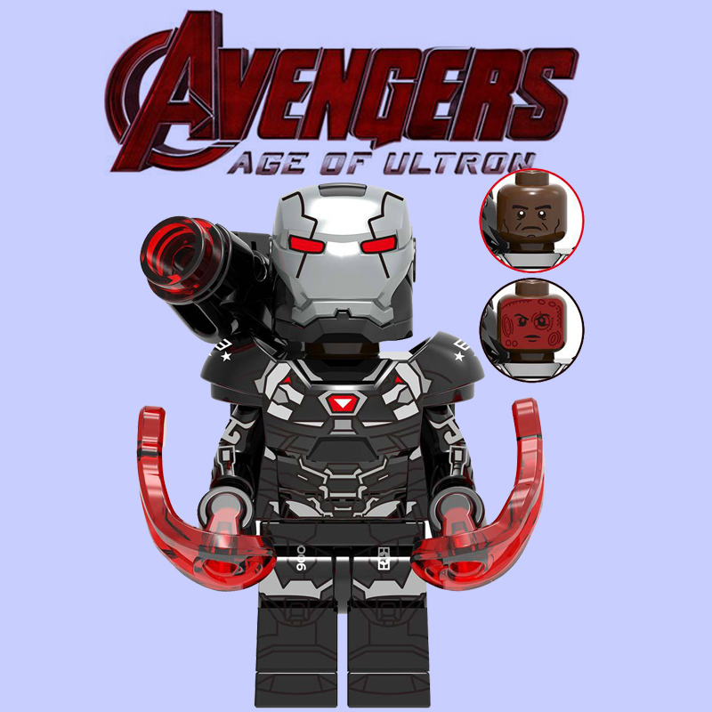 复仇者联盟4积木人仔拼装玩具WM723钢铁侠战争机器第三方机甲盔甲 - 图1