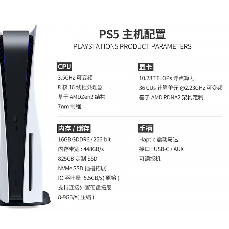 索尼PS5 Slim主机 轻薄款PlayStation电视游戏机 蓝光8K 原神启动 - 图1