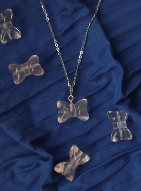 原创天然粉晶925纯银项链