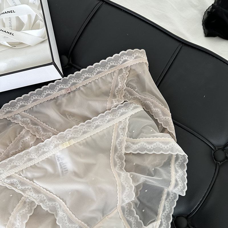 一缕月光纯欲高开叉少女内裤网纱透气丝滑舒适棉裆中低腰三角裤女,淘宝优惠券,粉丝福利购,淘宝优惠卷