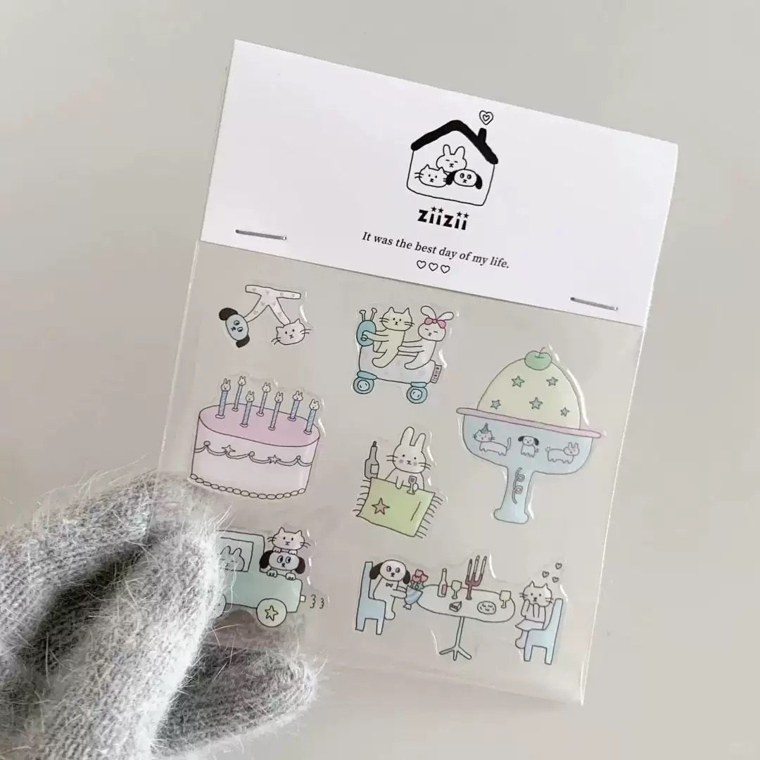 小红书新款高颜值韩式ins果冻立体贴纸可爱diy平板电脑手机装饰贴,淘宝优惠券,粉丝福利购,淘宝优惠卷