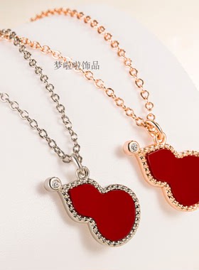 锁骨链古风招财红葫芦喜庆