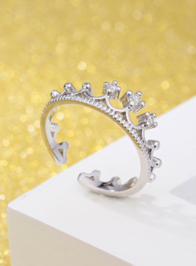 韩国送女友生日礼物银指环