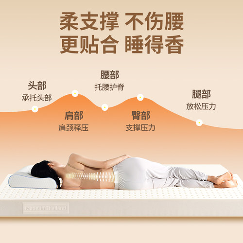 英凯孚泰国原产进口天然橡胶床垫10cm厚5原装进口乳胶垫床垫家用 - 图3