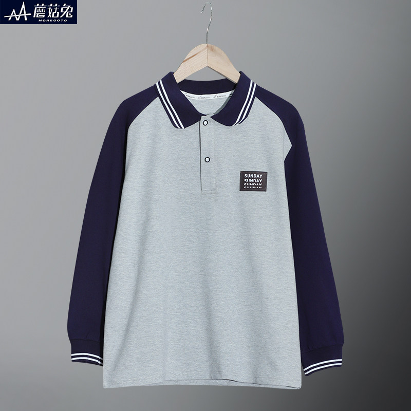胖童男童Polo衫春秋装新款青少年加肥加大码宽松长袖t恤翻领上衣,淘宝优惠券,粉丝福利购,淘宝优惠卷