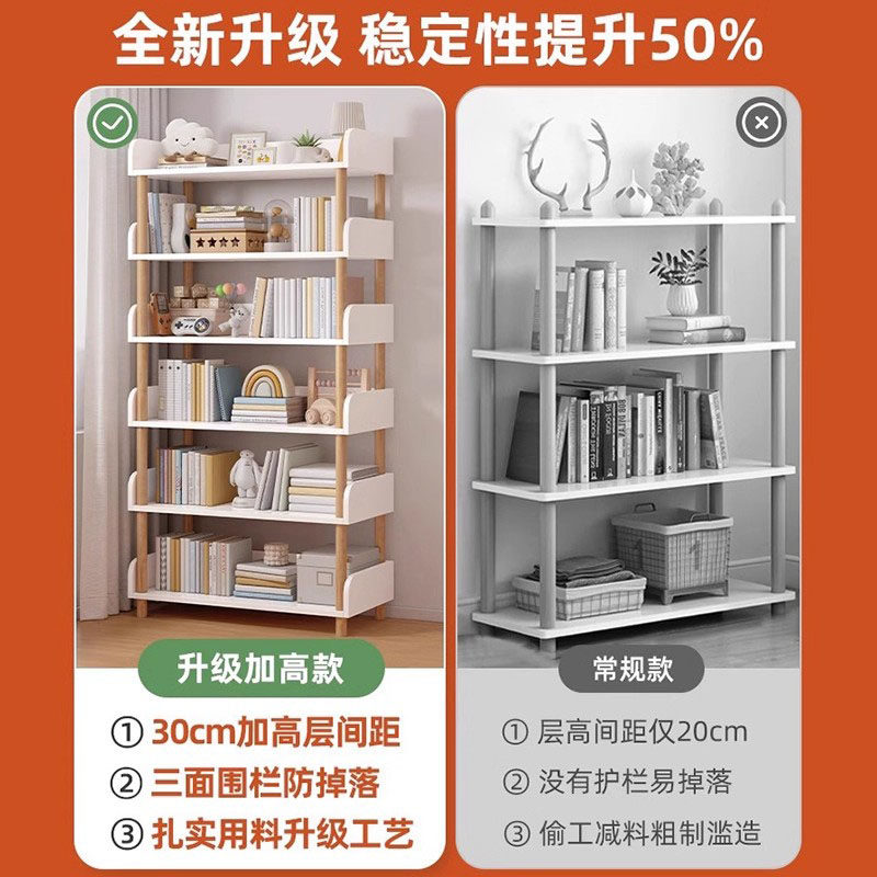 德国书架带轮可移动多层置物架客厅书房落地式靠墙收纳架简易书柜,淘宝优惠券,粉丝福利购,淘宝优惠卷