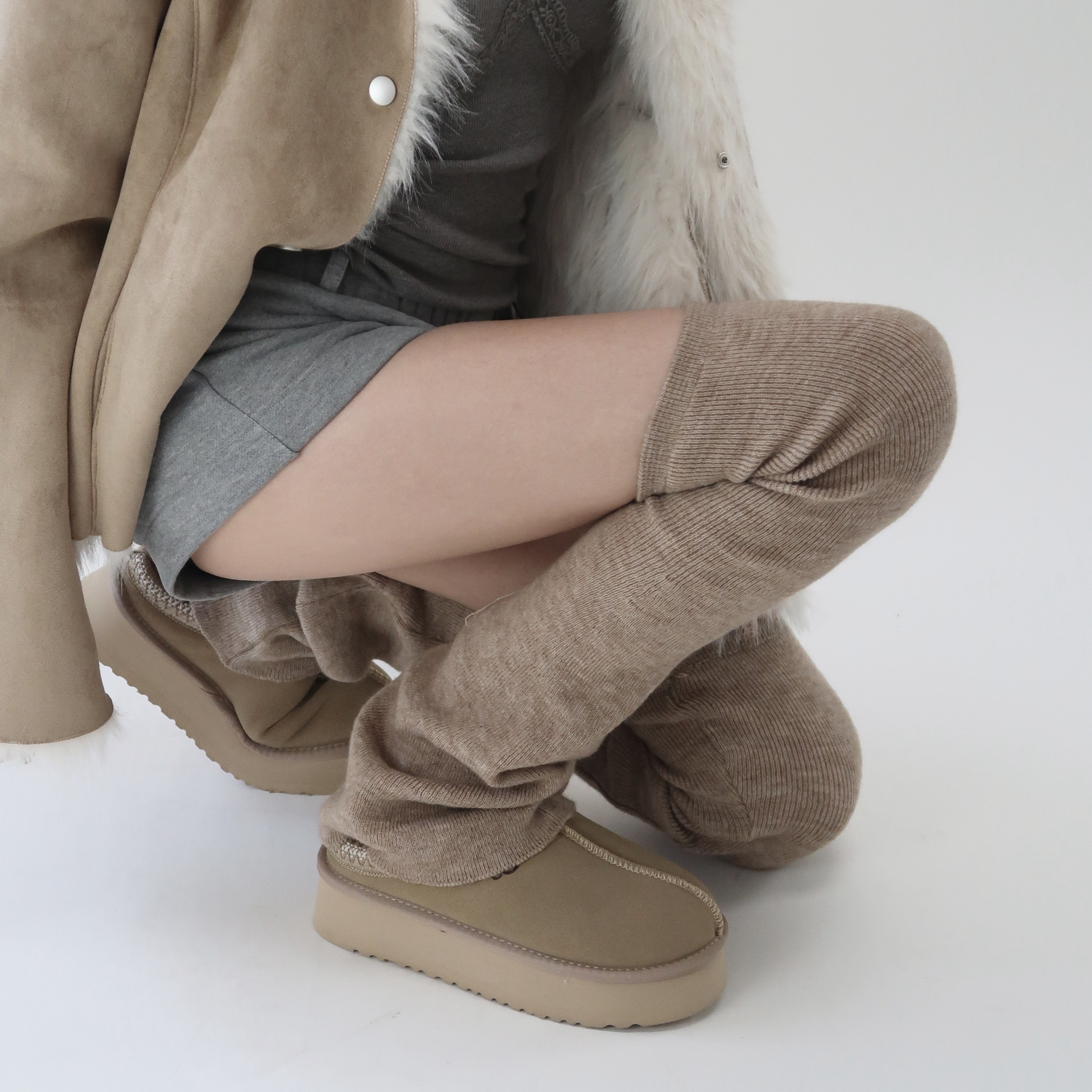 陆甜茶松弛感秋冬加长微喇叭针织堆堆袜套加厚保暖过膝小腿套显瘦,淘宝优惠券,粉丝福利购,淘宝优惠卷