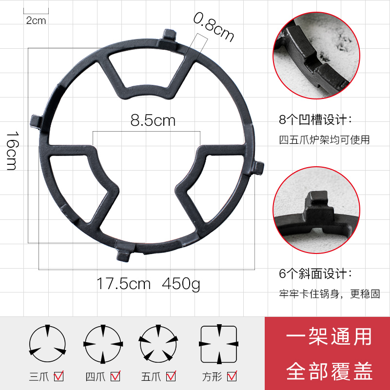 防滑灶具小锅架厨房奶锅支架灶台放煤气灶的架子台家用天然气灶燃 - 图2
