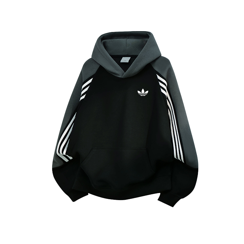 【奥特莱斯一折清仓】重磅380克连帽卫衣春秋冬季加绒加厚套头衫 - 图0