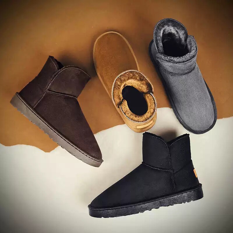 雪地靴男高帮加绒加厚防寒保暖棉鞋户外防滑防水情侣一脚蹬面包鞋,淘宝优惠券,粉丝福利购,淘宝优惠卷