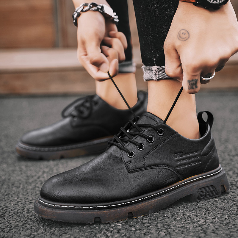 马丁靴男冬季2026新款低帮百搭休闲英伦黑色皮靴商务防水男鞋春季,淘宝优惠券,粉丝福利购,淘宝优惠卷