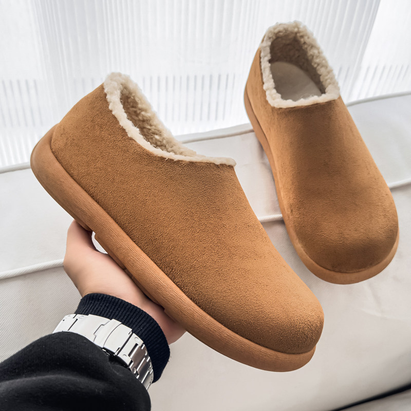 全包勃肯鞋男2026新款冬季加绒保暖一脚蹬防滑软底休闲开车二棉鞋,淘宝优惠券,粉丝福利购,淘宝优惠卷