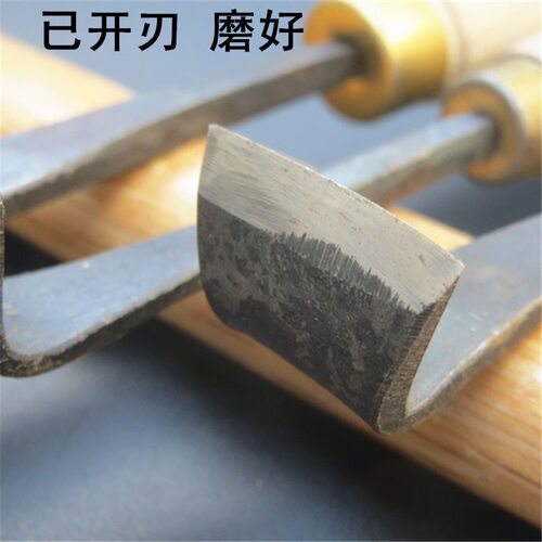 雕刻刀刮磨修光清底刮刀手工勾刀7字刀刀崖柏去皮胶水耙勾带柄 - 图0