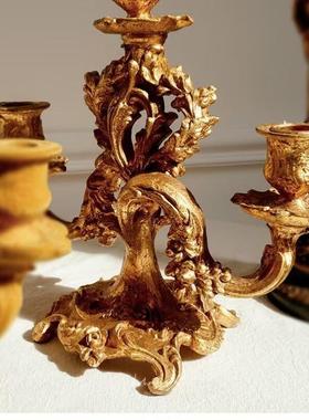 做旧欧式客厅烛台树脂复古风