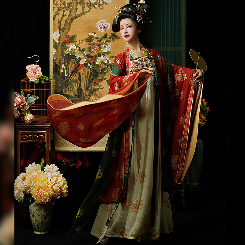 半岚原创汉服女【长安忆梦】唐制刺绣复原款齐胸大袖衫破裙春夏款,淘宝优惠券,粉丝福利购,淘宝优惠卷