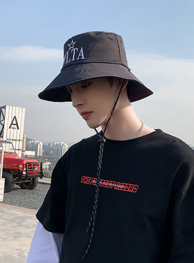 夏季男士大檐防晒显脸小渔夫帽