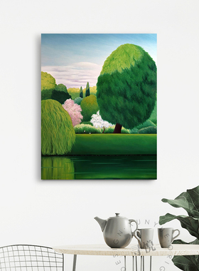 小清新绿色风景装饰画