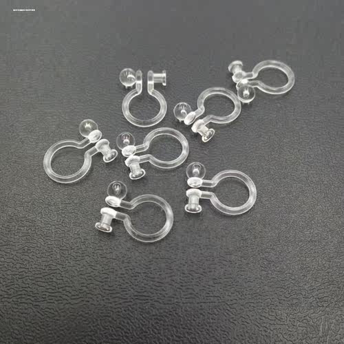 耳环耳钉改耳夹转换器无耳洞无痛透明隐形耳夹diyU型配件神器树脂 - 图3