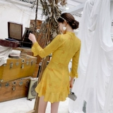 Ретро ципао, короткое платье, французский стиль, в обтяжку, подходит для подростков