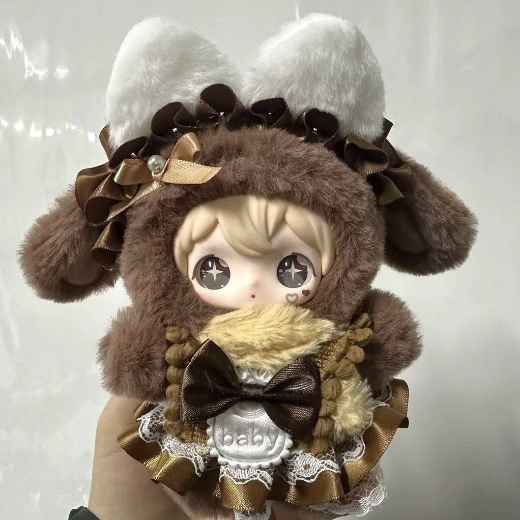 AYRTOYS兔闪闪shyshy拥暖意娃衣搪胶10cm可爱棉花娃娃毛绒小衣服,淘宝优惠券,粉丝福利购,淘宝优惠卷