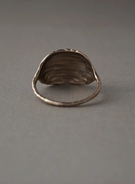 noguchi复古职人手工宽面戒指女