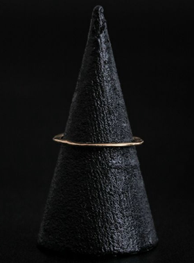 noguchi复古扁平不规则素圈戒指