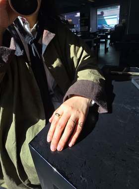 匆匆匆匆noguchi极简素金尾戒女