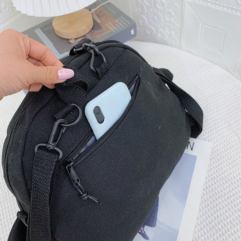 大容量蛋仔派对书包女帆布双肩包两用斜挎劳改蛋可爱大学生上课包