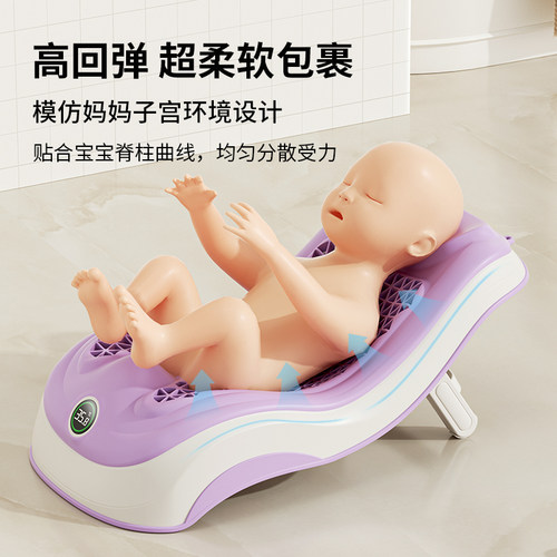 婴儿洗澡躺托宝宝浴架新生儿洗澡神器浴盆支撑架浴床坐托通用浴网 - 图1