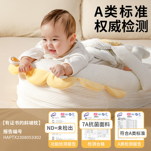 床中床婴儿躺睡神器新生儿斜坡枕二合一宝宝安抚安睡多功能睡垫窝 - 图1