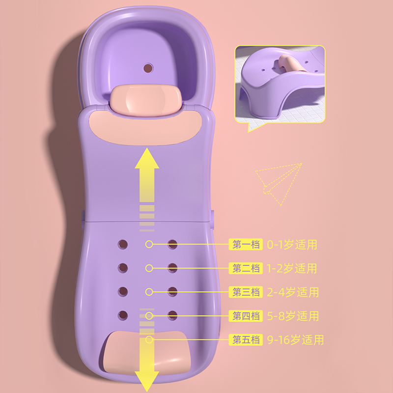 儿童洗头发躺椅婴儿洗头神器宝宝洗头椅床洗发凳子小孩可折叠家用-图1