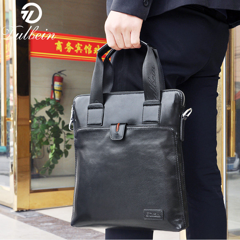 度缤真皮男士竖款休闲手拿单肩包 度缤男士包袋